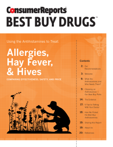 Antihistamines - Consumer Health Choices