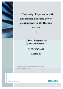 Experiences with gas and steam turbine power plant projects on the