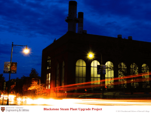 Blackstone Steam Plant Upgrade Project