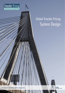 Transfer pricing system design
