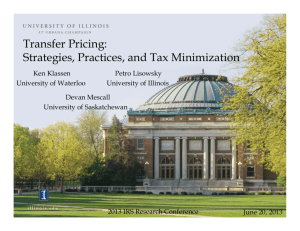 Transfer Pricing: Strategies, Practices, and Tax