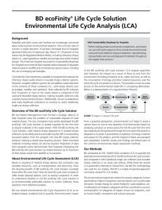 BD ecoFinity® Life Cycle Solution Environmental