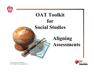 OAT Toolkit for Social Studies Aligning Assessments