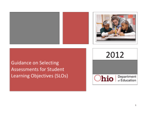 Guidance on Selecting Assessments for Student Learning