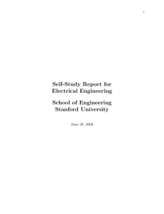 Self-Study Report for Electrical Engineering School of Engineering
