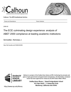 The ECE culminating design experience: analysis of ABET 2000