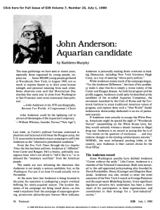 John Anderson: Aquarian Candidate