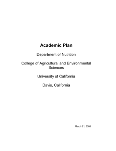 Academic Plan - College of Agricultural and Environmental Sciences