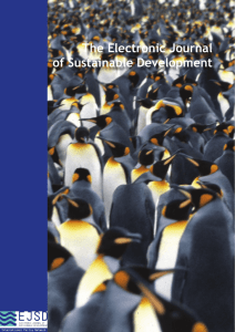 The Electronic Journal of Sustainable Development