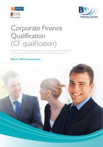 Corporate Finance Qualification (CF qualification)