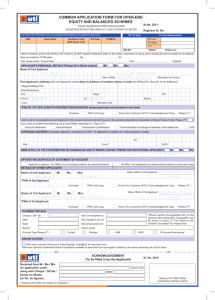 common application form for open-end equity and balanced schemes