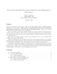 Ten Lectures and Forty-Two Open Problems in