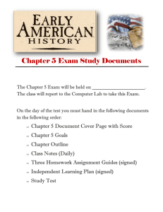 Chapter 5 Exam Study Documents