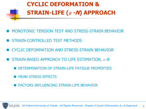 CYCLIC DEFORMATION AND STRAIN-LIFE (eN