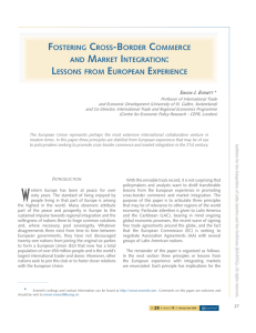Fostering Cross-Border Commerce and Market Integration