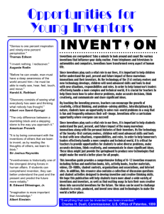 Invention Guide - Neag Center for Creativity, Gifted Education