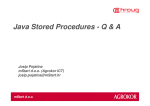 Java Stored Procedures - Q & A