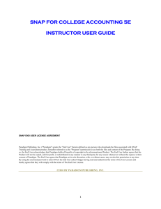 snap for college accounting 5e instructor user guide