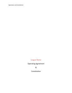 Operating Agreement & Constitution Template
