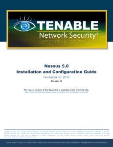 Nessus 5.0 Installation and Configuration Guide