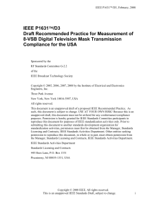 Title: Measuring 8-VSB DTV Transmitter Spectral Characteristics