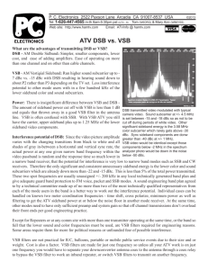 ATV DSB vs. VSB - P.C. Electronics