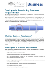 Quick guide: Developing Business Requirements