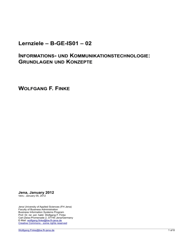 Lernziele – B-GE