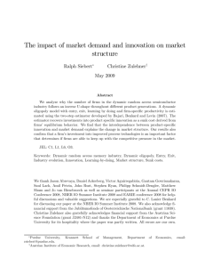 The impact of market demand and innovation on market structure