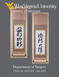 Department of Surgery - WVU School of Medicine