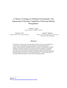 A Theory of Change in Turbulent Environments: The Sequencing of