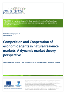 Competition and Cooperation of economic agents in