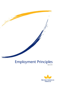 Employment Principles - British American Tobacco