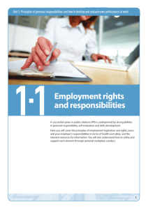 Topic guide 1.1: Employment rights and responsibilities