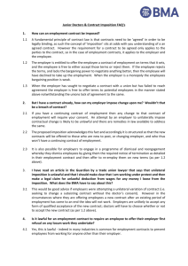 Junior Doctors & Contract Imposition FAQ's 1. How can an
