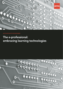 The e-professional: embracing learning technologies