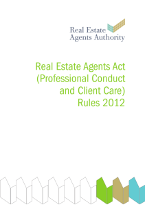 Real Estate Agents Act (Professional Conduct and Client Care