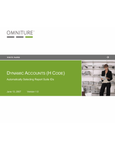 Dynamic Accounts (H Code)