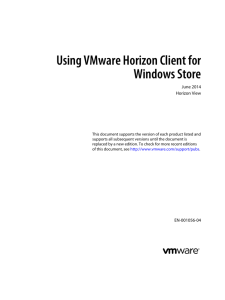 Using VMware Horizon Client for Windows Store