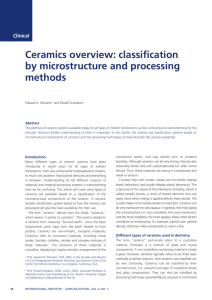 Ceramics overview: classification by