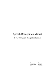 Speech Recognition Market