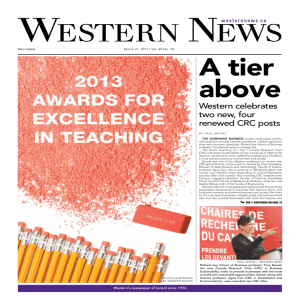 March 21, 2013 - Western News - University of Western Ontario