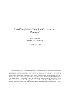Identifying Moral Hazard in Car Insurance Contracts