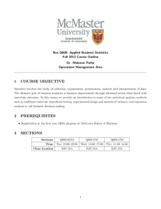 Course Outline - McMaster University