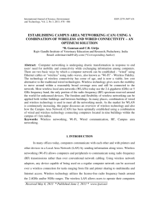 establishing campus area networking