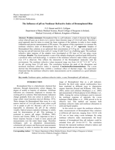 The Influence of pH on Nonlinear Refractive Index of Bromophenol
