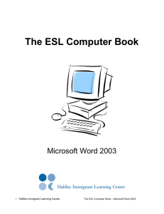 The ESL Computer Book - Immigrant Services Association of Nova