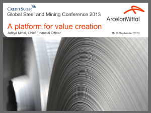 Global Steel and Mining Conference ArcelorMittal Presentation