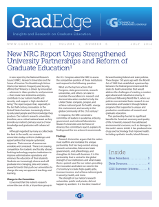New NRC Report Urges Strengthened University Partnerships and