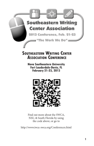 2013 Conference Program - Southeastern Writing Center Association